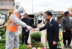 BAŞKAN ULUDAĞ, VİRÜS İÇİN YAPILAN ÇALIŞMALARI DENETLİYOR