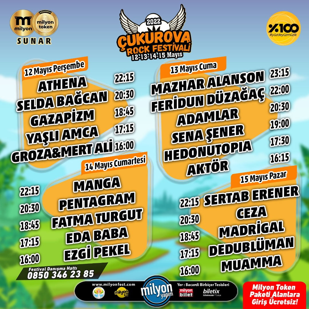 ÇUKUROVA ROCK FESTİVALİ BAŞLADI