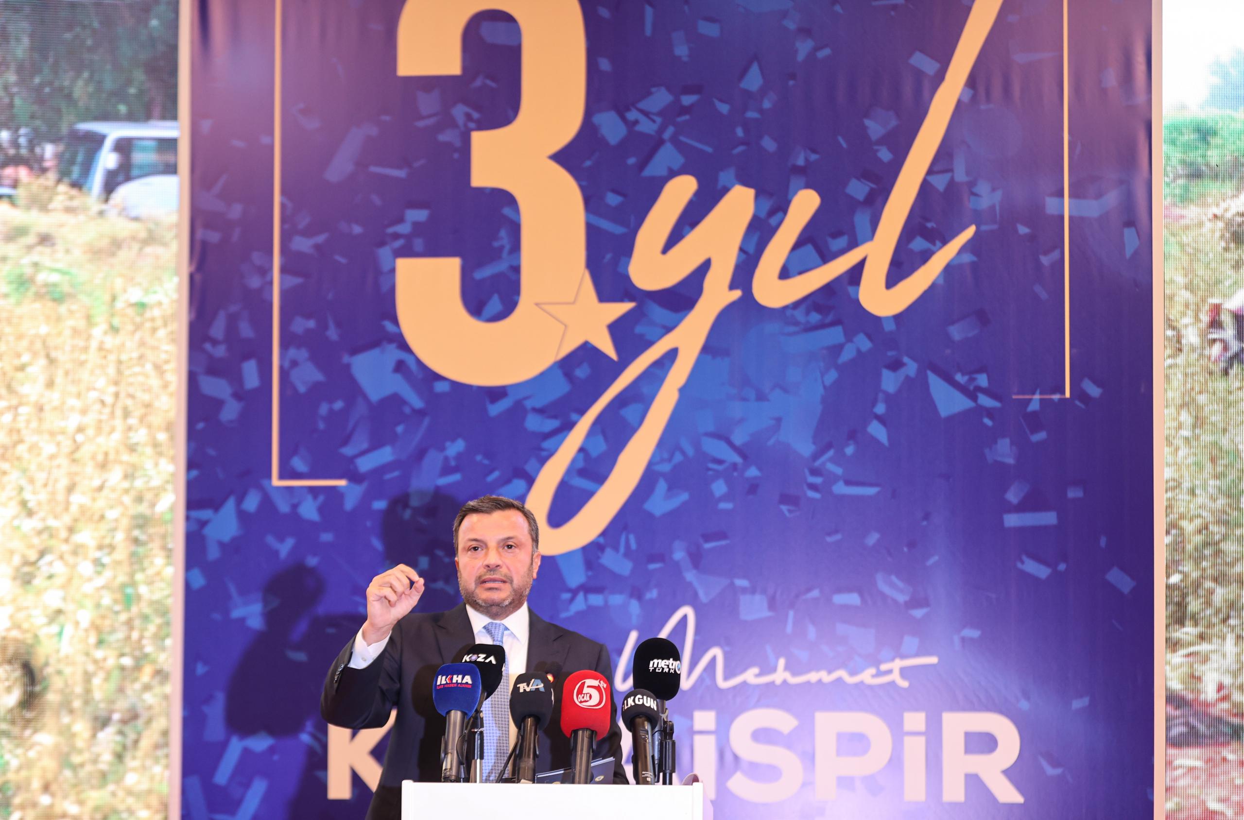 BAŞKAN KOCAİSPİR GÖREVDEKİ 3 YILINI DEĞERLENDİRDİ
