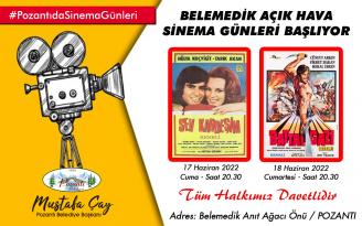 POZANTI BELEDİYESİNİN AÇIK HAVA SİNEMA GÖSTERİMİ CUMA GÜNÜ BAŞLIYOR