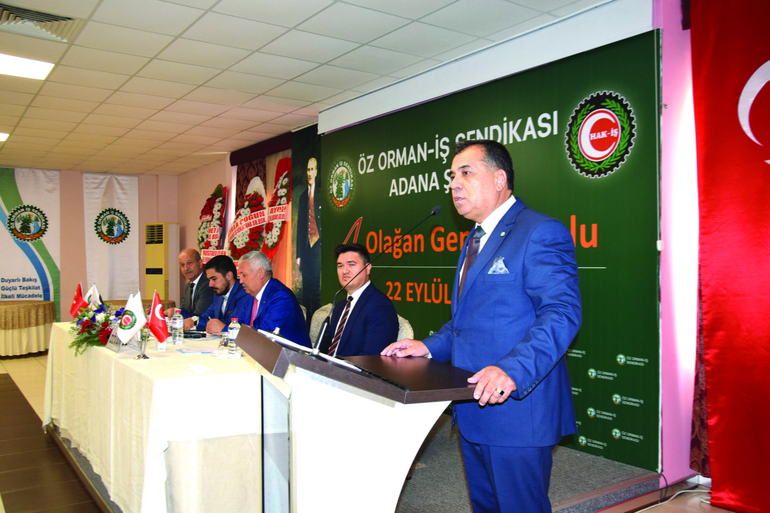 Öz Orman-İş Adana Şube Başkanı Şahin Cerit Güven tazeledi