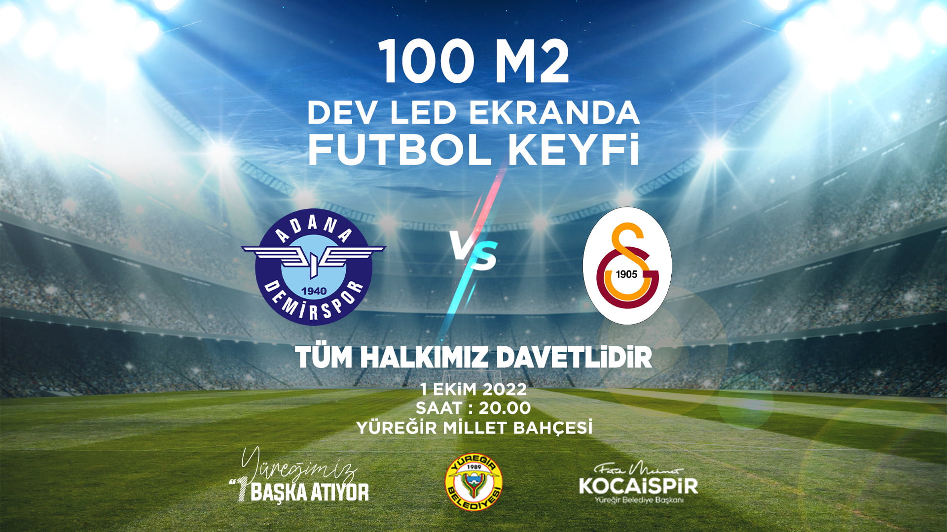 Yüreğir Belediyesi 100 metrekare dev ekran kuruyor