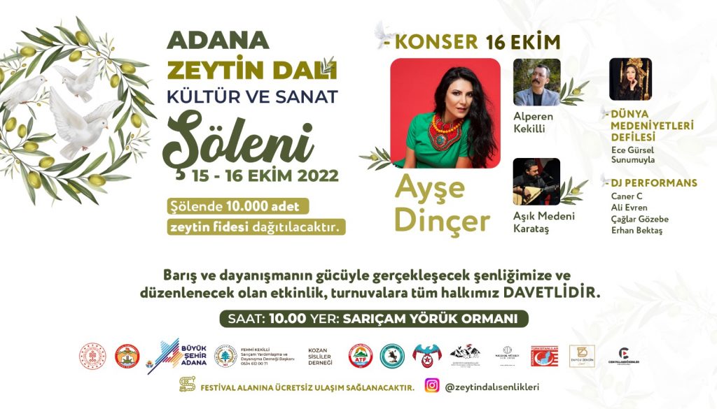 Adana Zeytin Dalı Kültür ve Sanat Şöleni’nin üçüncüsü gerçekleştirilecek…